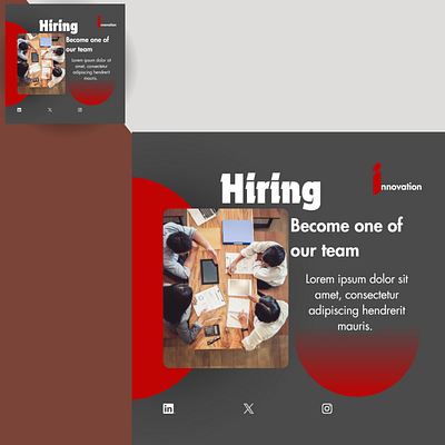 Hiring Post canva content creator content design design facebook ad facebook post for hire freelancer graphic design hiring hiring post instagram feed instagram post marketing social media social media marketing social media post twitter post
