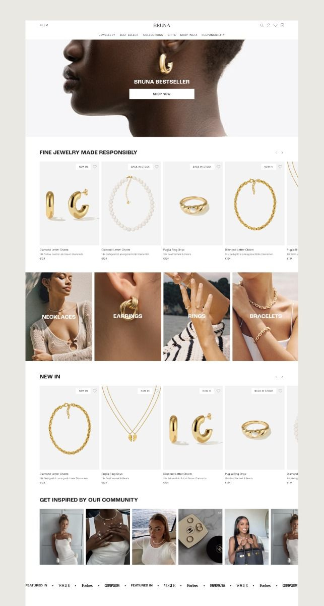 Jewelry Store Landing Page 3d animation app branding design graphic design illustration logo motion graphics product ui ux vector