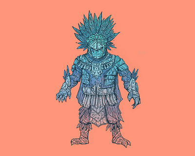 Ornate - Inktober day 17 art aztec cartoon character character design design drawing eagle illustration inktober mayan mexican mexico ornate warrior