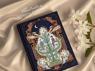 Wedding Invitation for Ove - Ardyan branding celeb design engraving graphic design ideas illustration indonesia java lettering marriage paper printing traditional vector wedding invitation