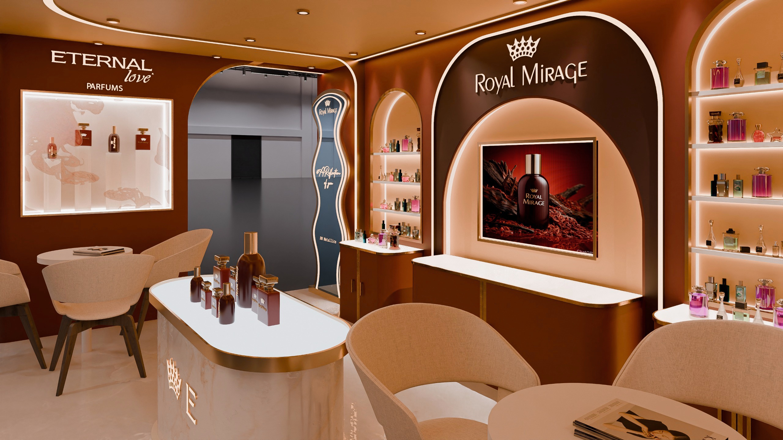 Beauty World Booth Design beauty booth boothdesign fragrance graphic design international