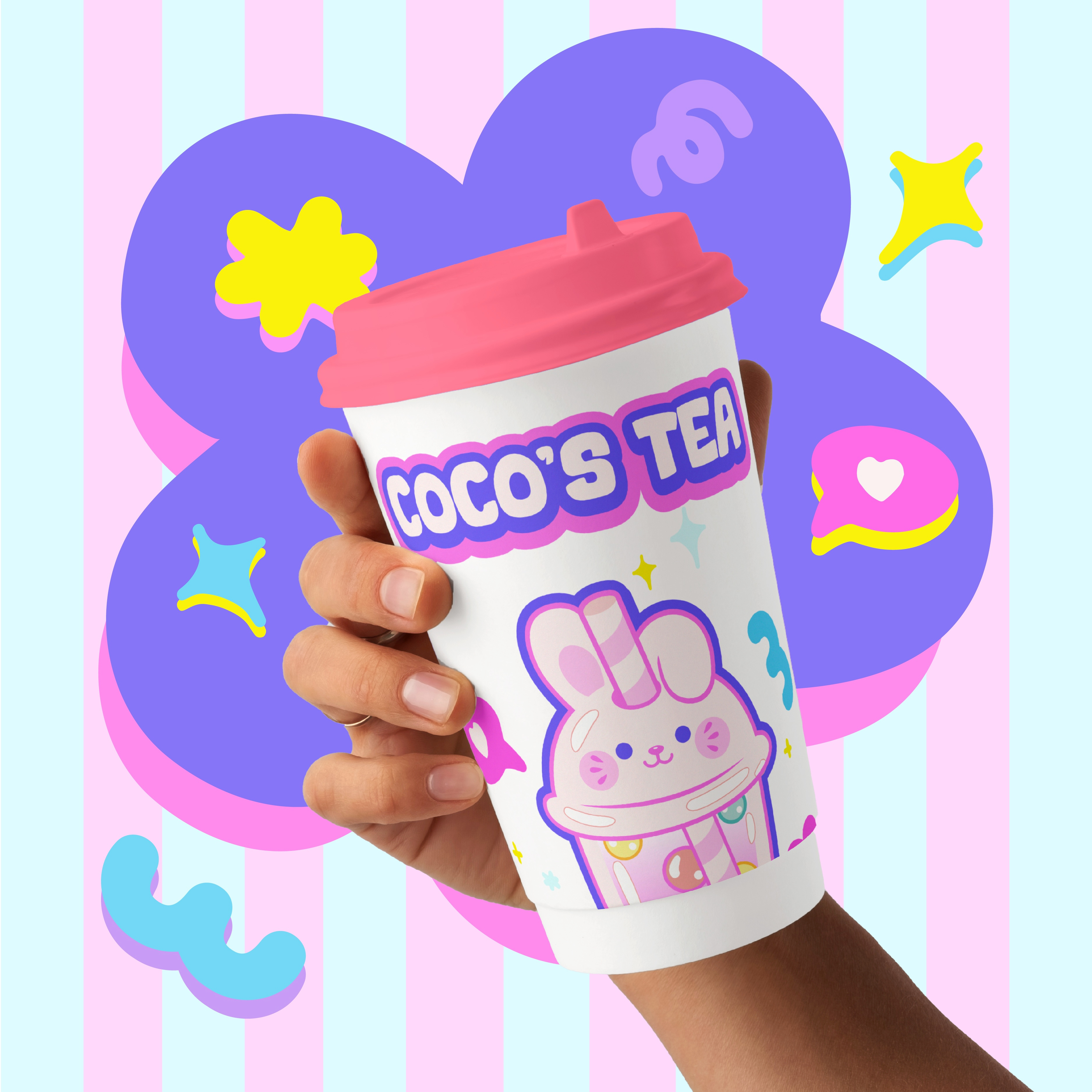 COCO'S TEA BRAND IDENTITY branding design graphic design illustration logo logo design vector