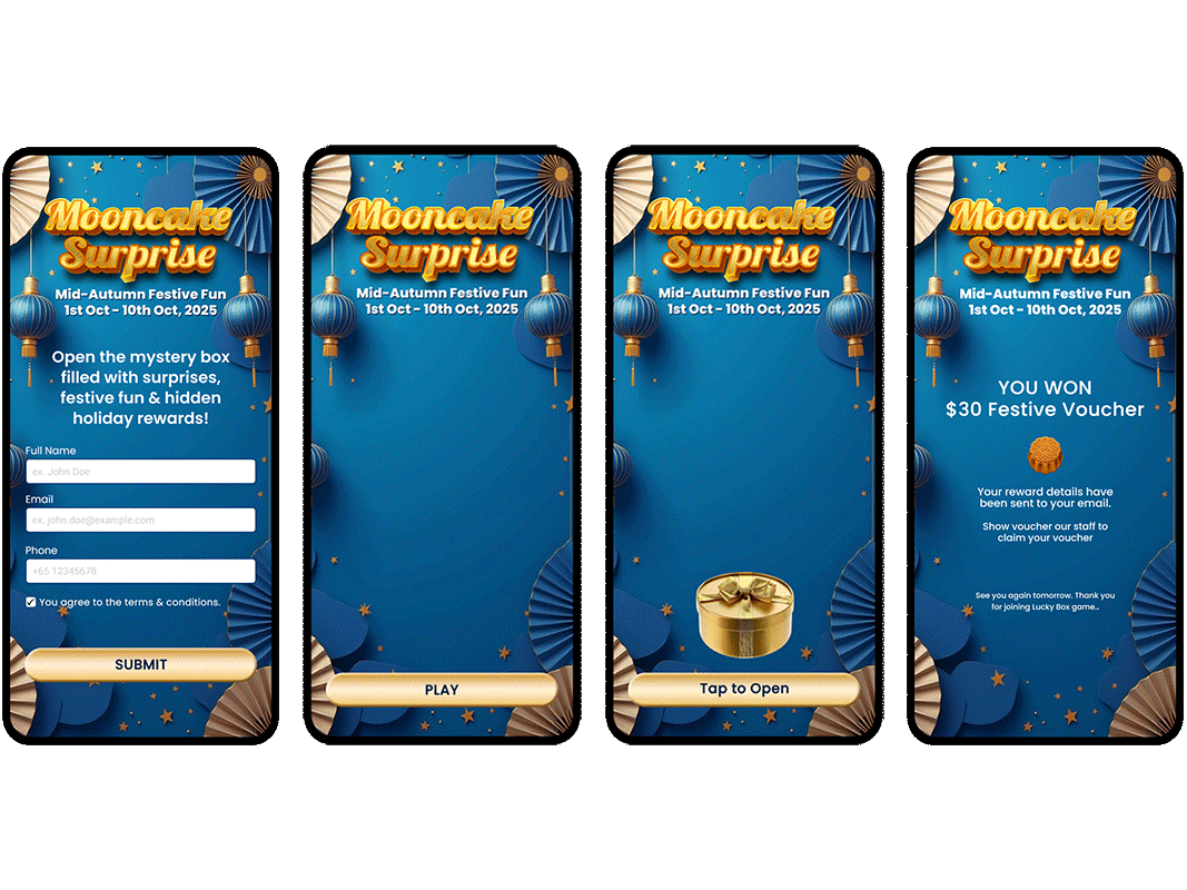 Mooncake Surprise : Sweet thrills & exciting gifts awaits branding customer engagement digital voucher festival gamification gift voucher mid autumn mooncake reward management vouchermatic