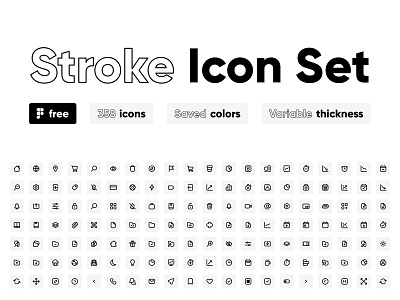 Stroke Icon Set dashboard free icon icon set iconography interface logo outline product set stroke