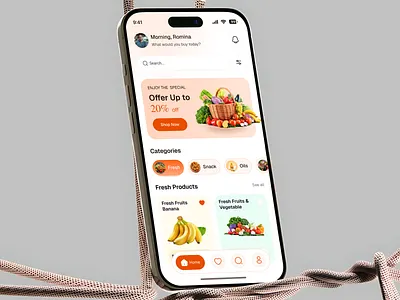 Grocery Mobile App Design app design clean design delivery app e commerce app food delivery app full grocery mobile app grocery app design grocery mobile app grocery store app mobile app sign in sign up page mobile ui online shopping