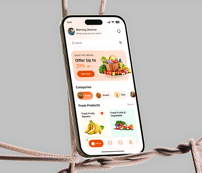 Grocery Mobile App Design app design clean design delivery app e commerce app food delivery app full grocery mobile app grocery app design grocery mobile app grocery store app mobile app sign in sign up page mobile ui online shopping
