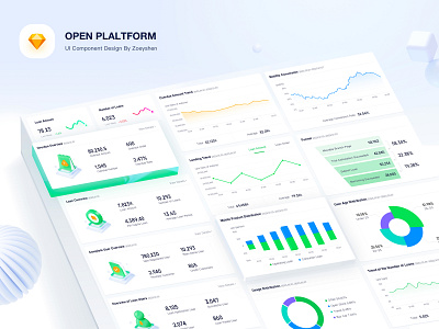 Design of some UI components in open platform chart dashboard ui web