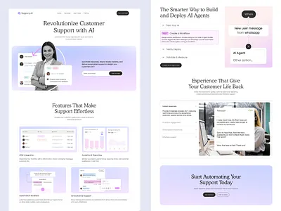 AI Customer Support SaaS Landing Page ai agent website ai assistant ai assistant landing page ai assistant platform ai assistant website ai chatbot website ai customer service website ai customer support landing page ai customer support website ai landing page ai saas landing page ai saas website ai website design b2b saas website cro landing page saas ai landing page saas landing page saas website uiux design web design