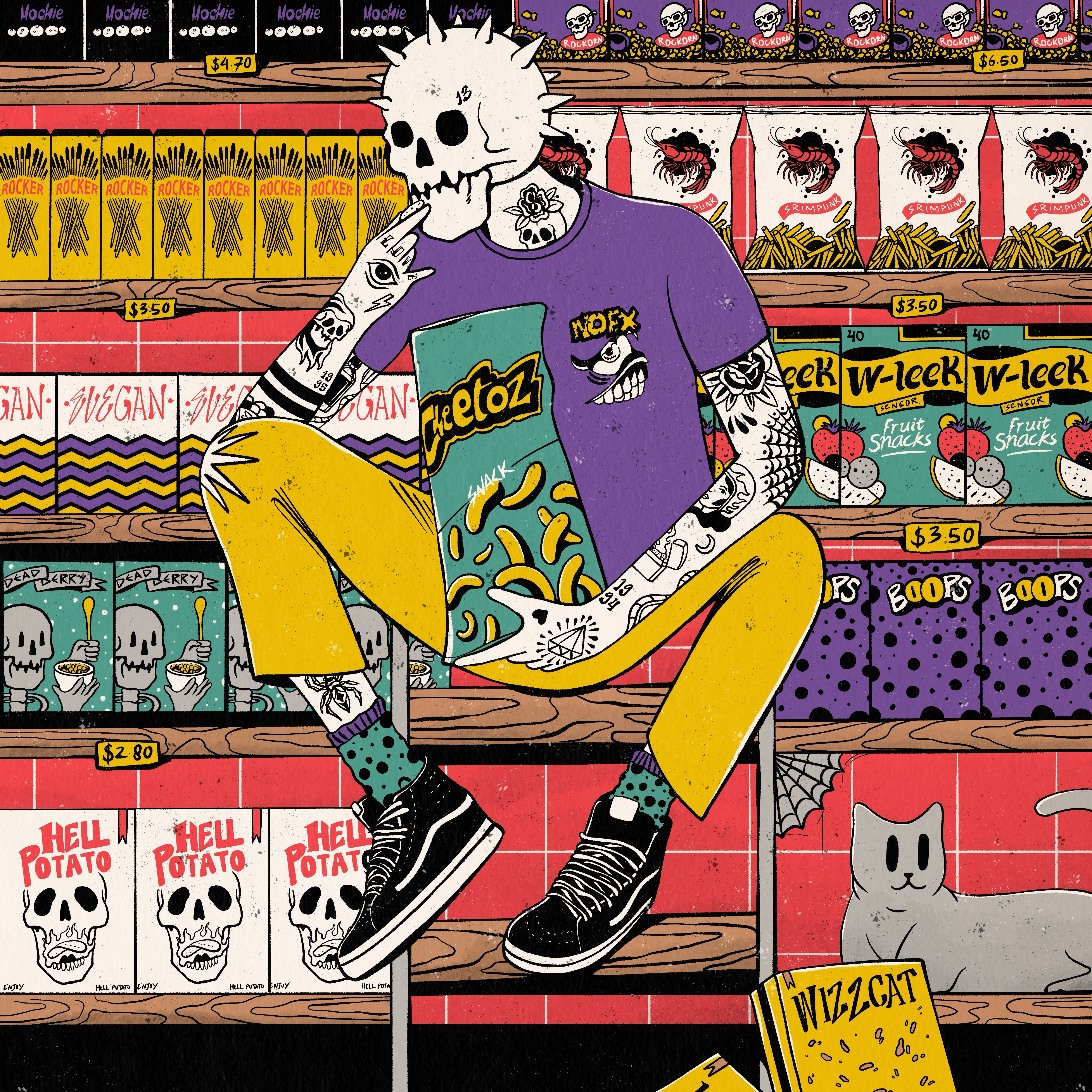 Lost in the supermarket apparell artwork illustration nft nftart t shirt tees