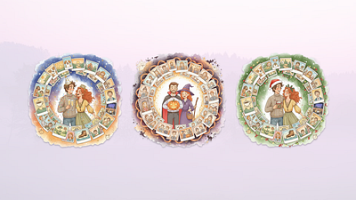 Seasonal illustrations for knipsmig.com