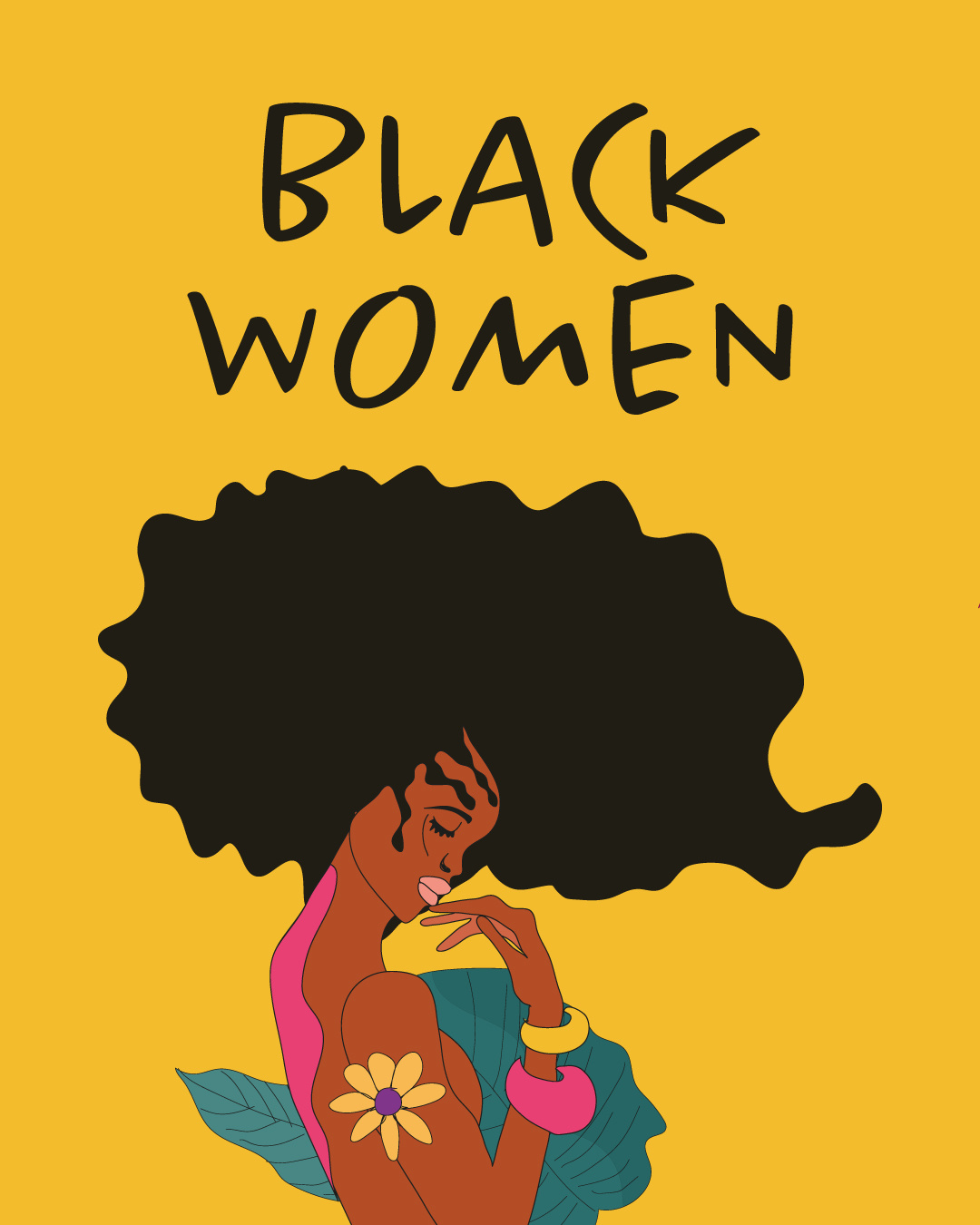 black women afro black graphic design woman