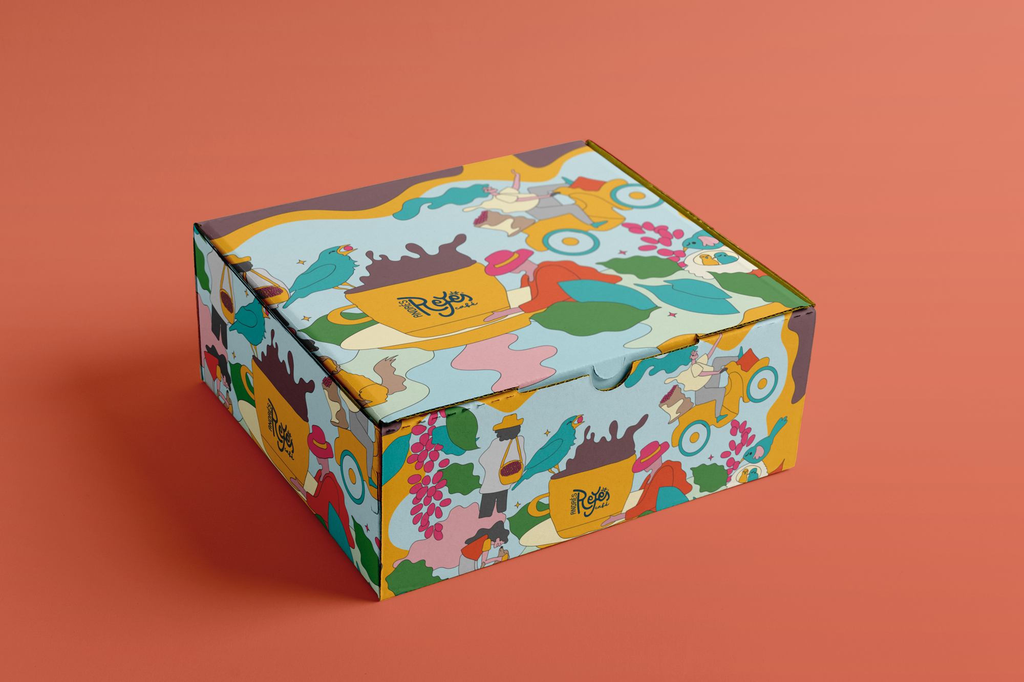 coffe concept art flat graphic design illustration packaging