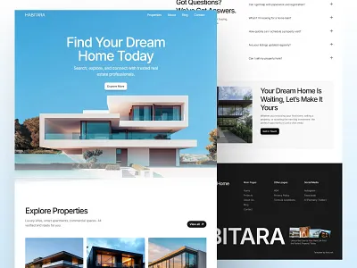 Real Estate Website architectural website figma framer landing page design real estate ui web design website