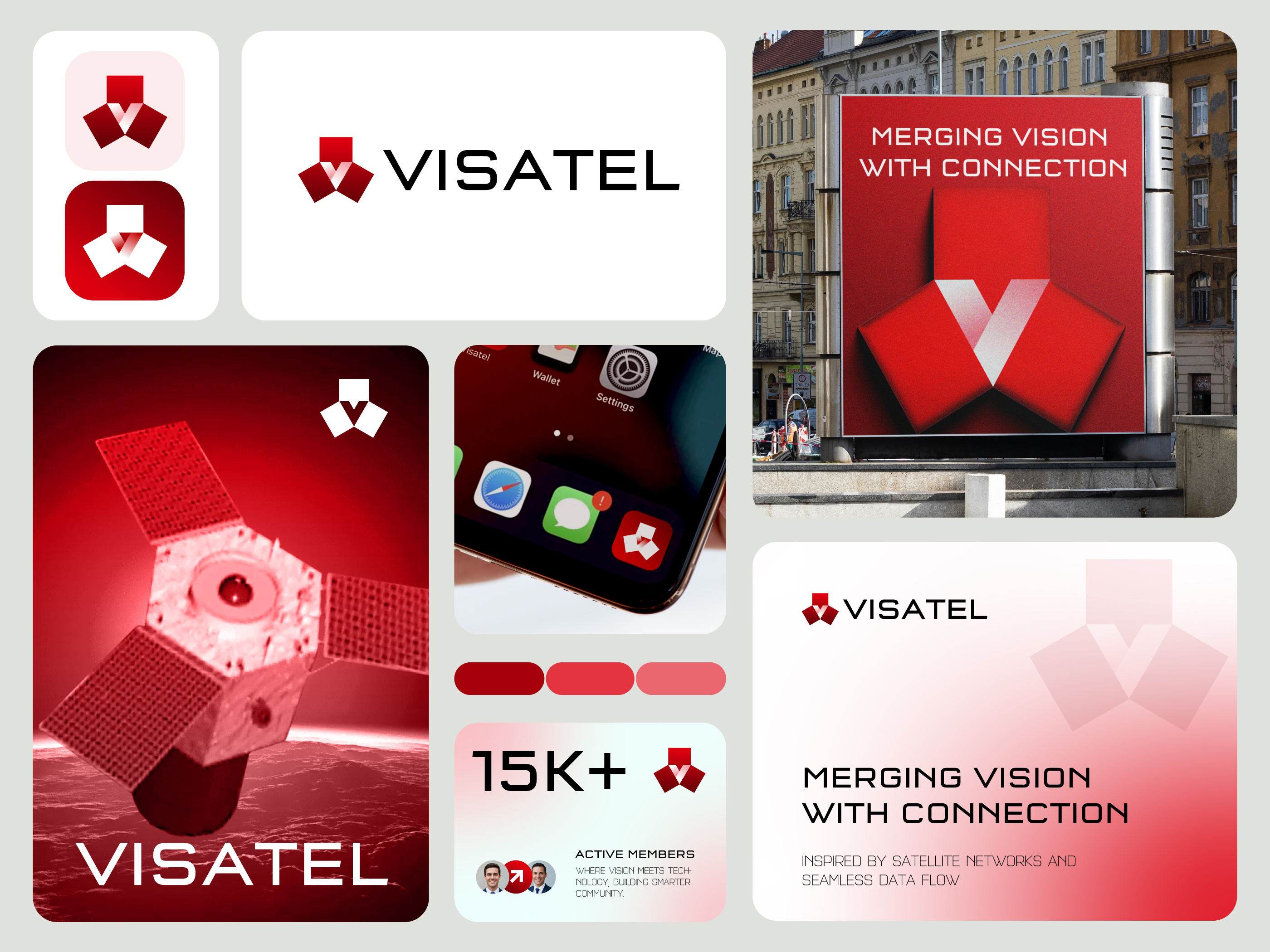 Satellite, Connectivity, Orbit, Tech, V logo Design Branding abstract mark branding communication brand connectivity corporate identity digital connection futuristic geometric logo global network letterform logo modern branding modern identity print satellite logo signal waves tech logo technology brand v logo