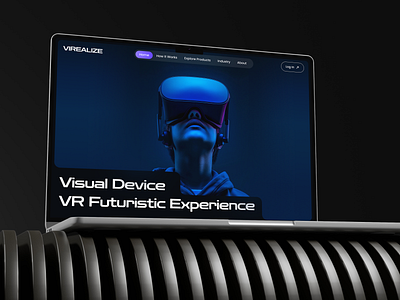 Futuristic Virtual Reality Website 3d augmented reality design concept figma futuristic homepage interface design landing page metaverse penolab product design technology ui design ux design virtual reality virtual reality ui vision pro vr web design vr website web design