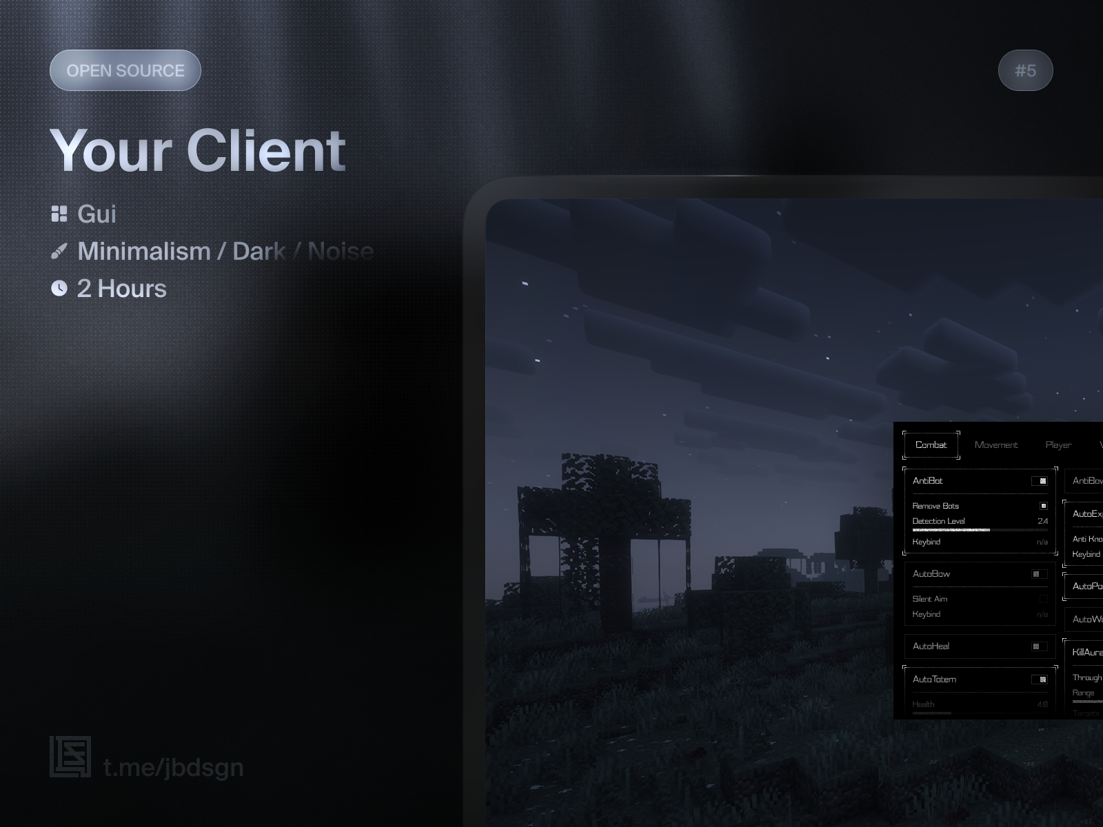 Open Source GUI #5 cheat game gui hack minecraft ui uiux uix ux