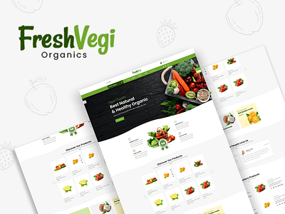 FreshVegi Organics – Modern E-commerce Web Design 3d animation branding graphic design logo motion graphics ui