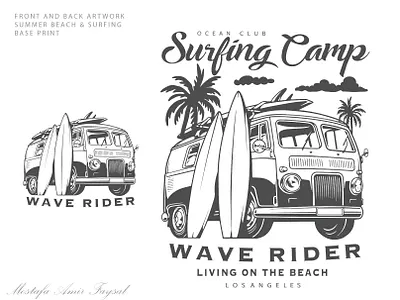 Beach and surfing theme Men's Chest print adobe illustrator adobe photoshop apparel designer beach chest print design fashion design graphic design illustration mens summer surfing t shirt