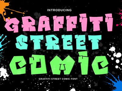 Graffiti Street Comic Font bold font cute font font bundle font pack