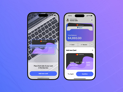 Bank payment app - UI Design app balance bank bank card banking app camera card clean ui finance ios iphone light mode mobile app modern ui money pay payment payment app qr code scan