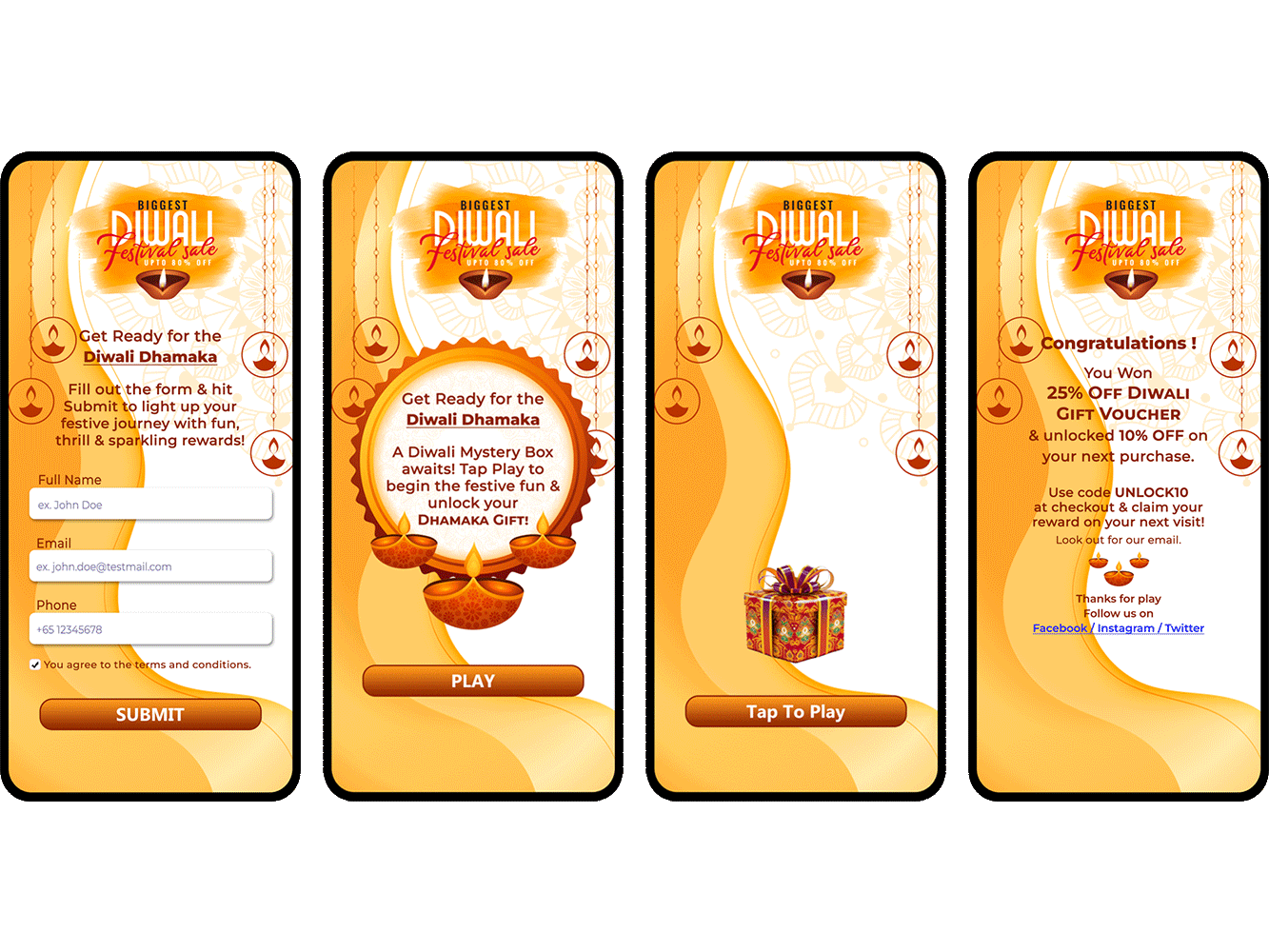 Diwali Surprise : Mystery Box Game branding customer engagement gamification reward management vouchermatic