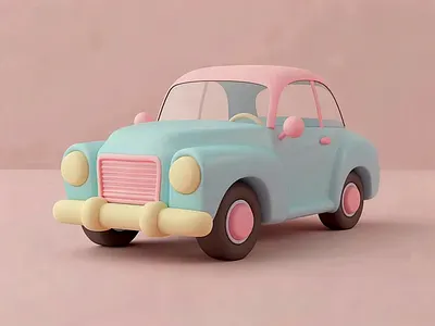 3D Cartoon Classic Car Animation | Soft Style Motion Graphic 3d 3d blender 3d render animation car cartoon classic graphic design motion graphics