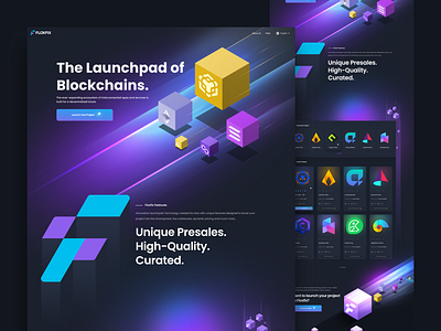 Launchpad Website bitcoin blockchain crypto launchpad ui design web design website