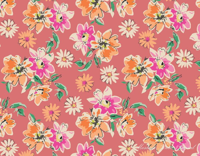 Example of Floral Seamless Pattern