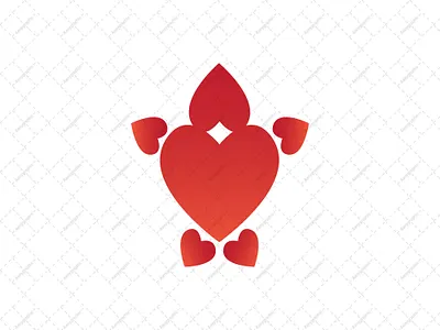 Red Heart Tortoise Brand Design animal brand branding brandlogo design graphic design heart logo logodesign marine red heart tortoise tortoise logo turtle turtle logo vector
