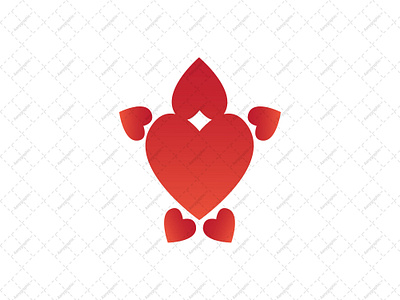 Red Heart Tortoise Brand Design animal brand branding brandlogo design graphic design heart logo logodesign marine red heart tortoise tortoise logo turtle turtle logo vector