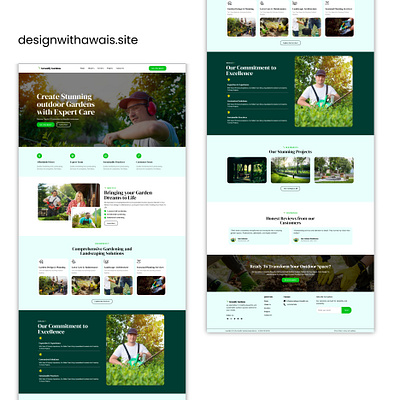 Modern Gardening Website Concept branding design illustration logo ui web development webs website website design wordpress wordpress website