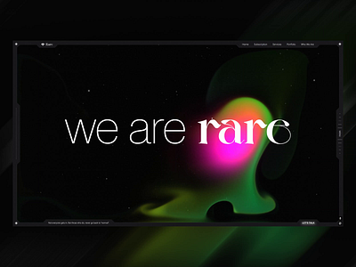 Landing page - Design Agency - Rare 3d designer animation application best design agency designer graphic design hero india landing page mobile motion graphics popular product design ui ui designer visual designer web web design website
