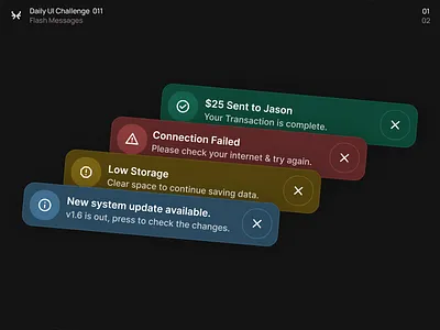 Daily UI 011 - Flash Message madewithfigma