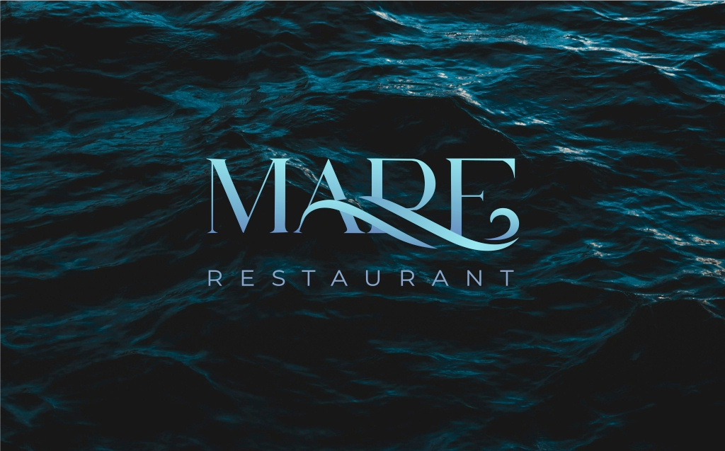 Elegant Logo Design for a Seafood Restaurant brand identity branding brandmark elegant logo gradient identity logo logo design logotype marine minimalist logo restaurant logo sea seafood typography ukranian wave