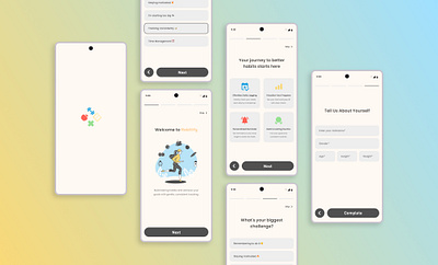 Habitify - Onboarding Screen Design coaching habit tracker habitify minimal mobile app onboarding progress shahriar durjoy shahriar uix splash screen ui ui design user experience user interface ux design wellness app