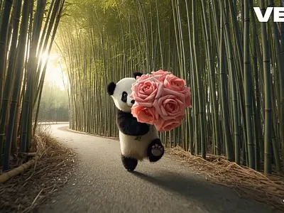 AI Visual Story — Pandas in the Bamboo Forest aianimation aiart aiillustration aivideo artdirection characterdesign creativeai cuteanimation digitalart digitalcreation emotionaldesign motiondesign visualstorytelling whimsicalart