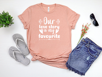 Our Love Story Is My Favourite Svg T-shirt Design branding design graphic design illustration logo svg design t shirt design ui ux vector