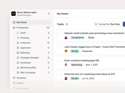 Tasks overview adminpanel clean dashboard flat kanban listview minimal productdesign productivity projectmanagement saas shadcn shadcnui tailwind taskmanagement todo ux webapp