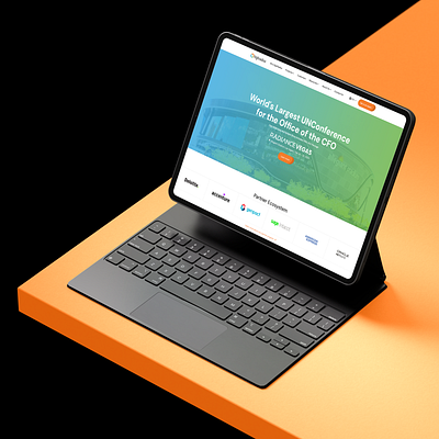 UNConference for Office of the CFO aesthetic branding business clean company company profile design elegant graphic design highradius.com landing page logo minimalist modern professional responsive uiux webflow