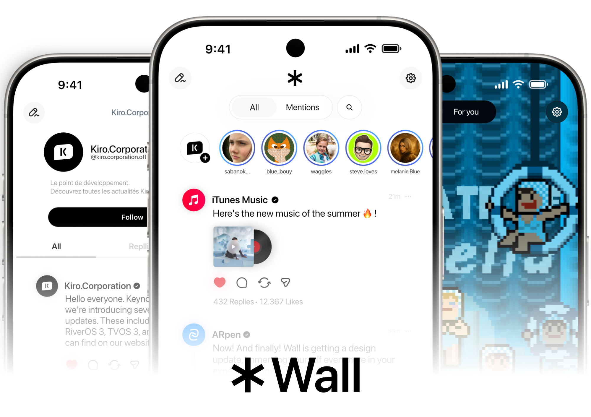 Wall 14.0 - Social Network App app graphic design instagram ios meta réseaux social social app social networking threads twitter ui ui app ui design