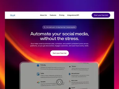 SaaS landing page design hero section landing page product design saas saas landing page ui ui design ui ux web design
