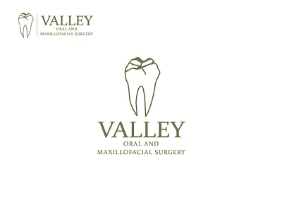 Valley Oral & Maxillofacial Surgery Logo clean design dental clinic dental logo dentist logo healthcare logo line art logo logo design medical branding minimal logo minimal mark modern identity oral surgery professional branding tooth icon