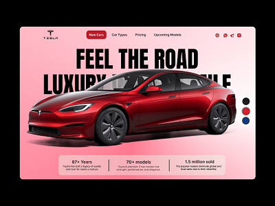 Luxury Car Website UI Design automotive design buildsign car landing page car ui design car website clean ui electric car design futuristic design hero section design landing page ui luxury car website minimal web design modern ui design product showcase responsive website tesla concept uiux design ux concept vehicle website web redesign
