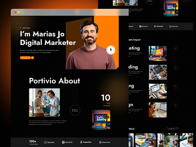 Digital Marketer Figma Template agency branding business clean creative design digital marketing portfolio ui
