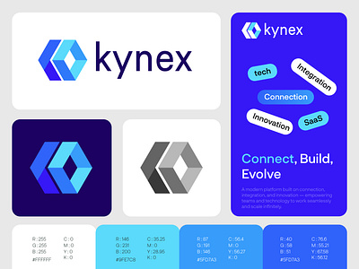 Hexagon, Geometric, Modern Tech K letter logo branding Identity branding business logo corporate branding creative logo freelance logo design geometric k logo hexagon k logo identity design k logo concept lettering logo logo mark logo symbol logos modern branding modern logo monogram print tech visual identity design