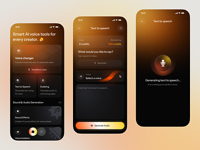 AI Voice Changer Mobile App ai ai app ai voice andriod app app design generative app ios mobile mobile app mobile application ux voice ai