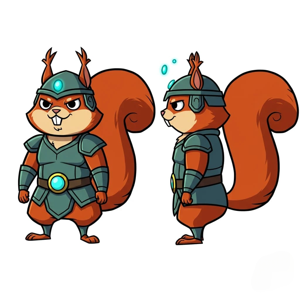 A cartoon red squirrel animation app branding card design font graphic design icon idea illustration logo motion graphics pattern plant sign typography ui ux vector web