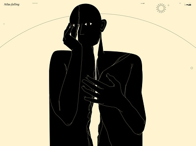 Atlas Falling abstract branding composition conceptual illustration cover cover illustration design dual meaning editorial editorial illustration graphic design illustration laconic lines mental health metaphor minimal poster visual metaphor
