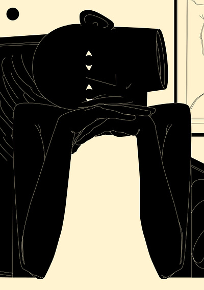 Future ME abstract branding composition conceptual illustration cover cover illustration design dual meaning editorial editorial illustration future me illustration laconic lines mental health minimal poster self reflection thinker thinking