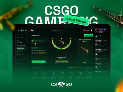 CSGO - Gambling Design betting case battle casino casino crash casino design casino games cs2 csgo csgo cases csgo design csgo skins gambling gambling design game interface game ui gaming igaming online casino opening cases original games